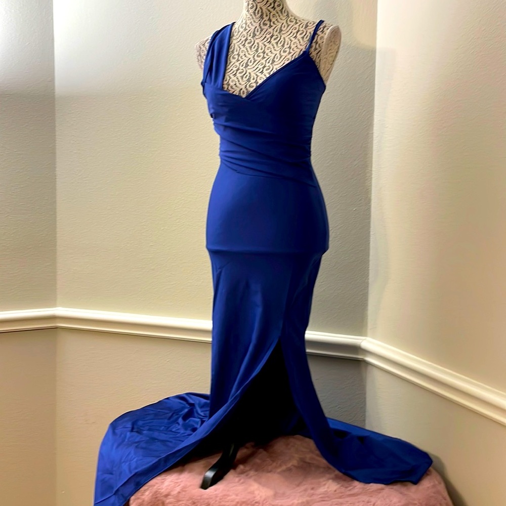 Royal blue gown